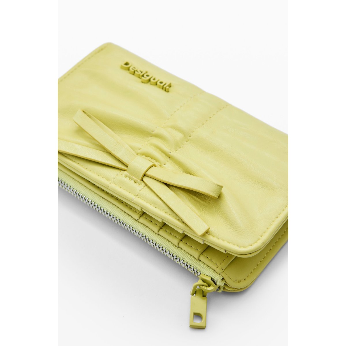 Petit porte-monnaie nœud brillant vert, DESIGUAL