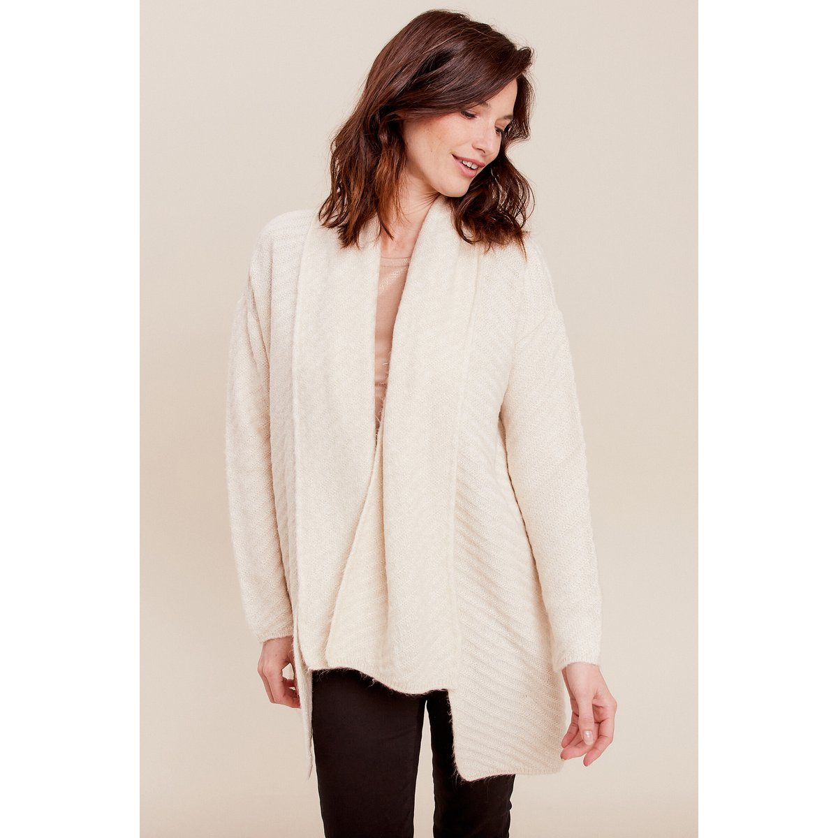Gilet manches longues creme, BREAL
