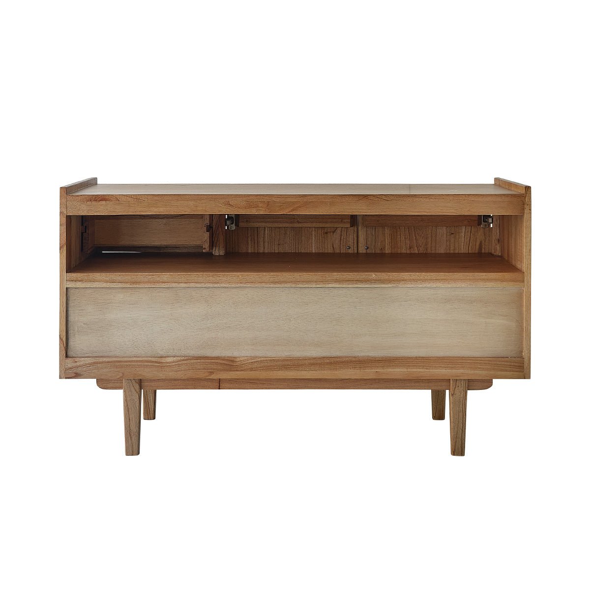 Meuble sous vasque en bois massif 135 cm FIFTIES naturel, BERAH GETAH
