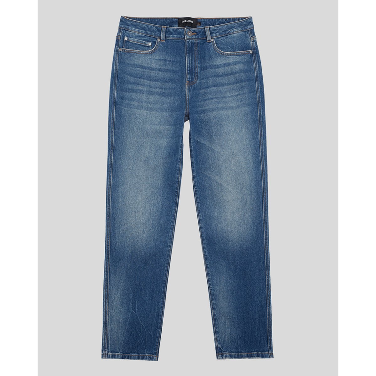 Jean coupe regular fuselé en denim bleu pierre wash, LYLE & SCOTT