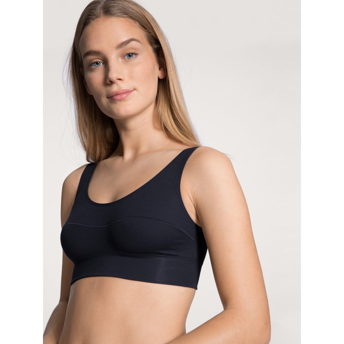 Brassière Coton ELASTIC bleu lapis foncé, CALIDA
