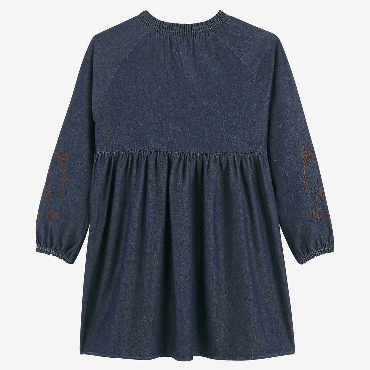 Long Sleeve Maxi Dress in Lightweight Denim untreated, LA REDOUTE COLLECTIONS