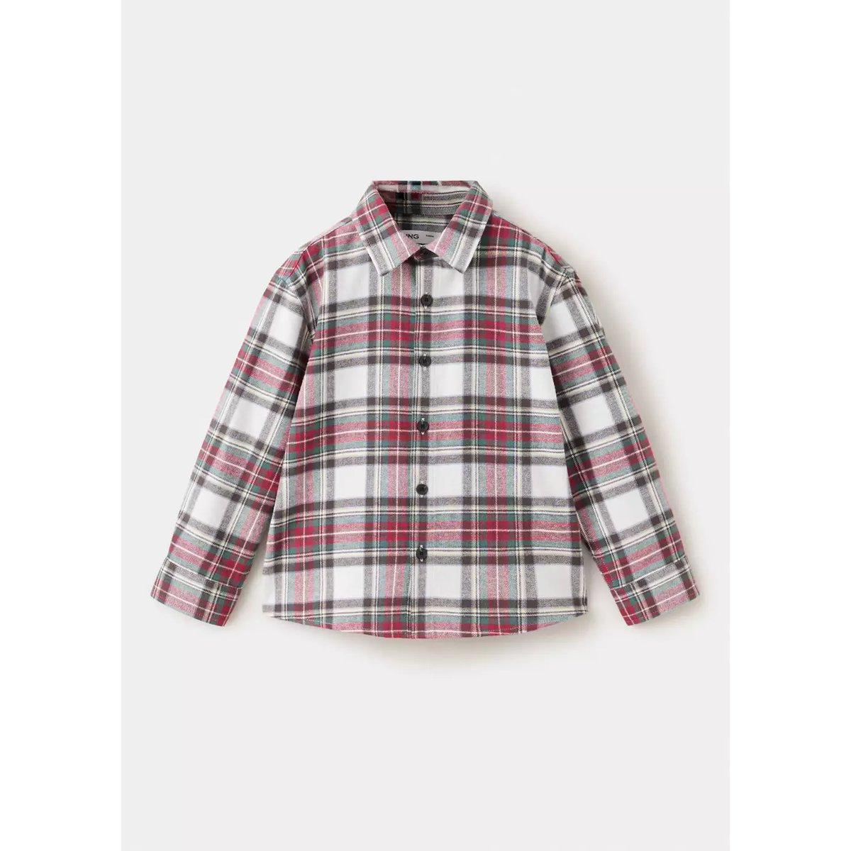 Chemise à carreaux en coton rouge, MANGO BABY