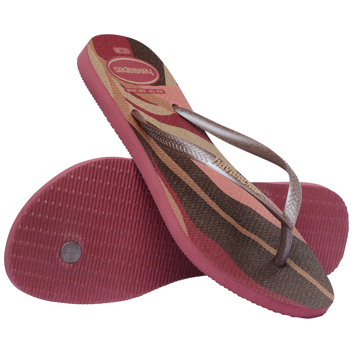 Tongs Hav. Slim Palette Glow bordeaux, HAVAIANAS