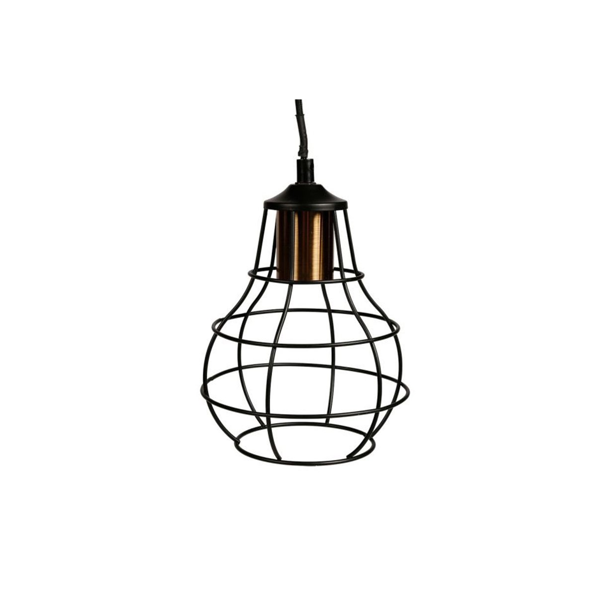 Suspension En Bois Et Métal Indus noir, OSTARIA