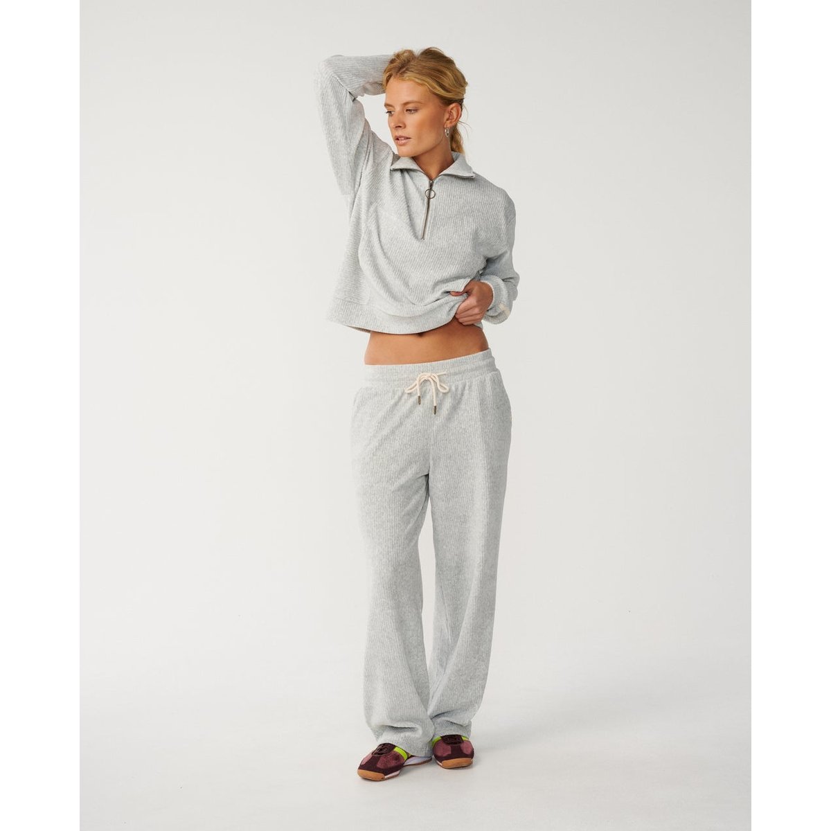 Sweat 3/4 ZIP COSY gris chiné, RIP CURL