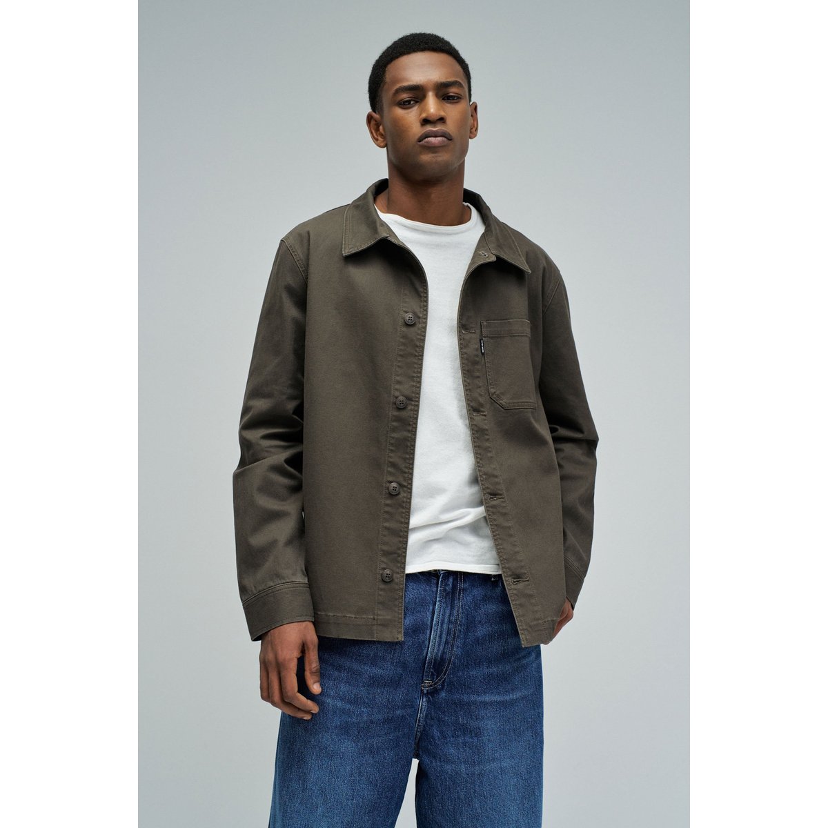SURCHEMISE COUPE REGULAR vert kaki, SALSA JEANS