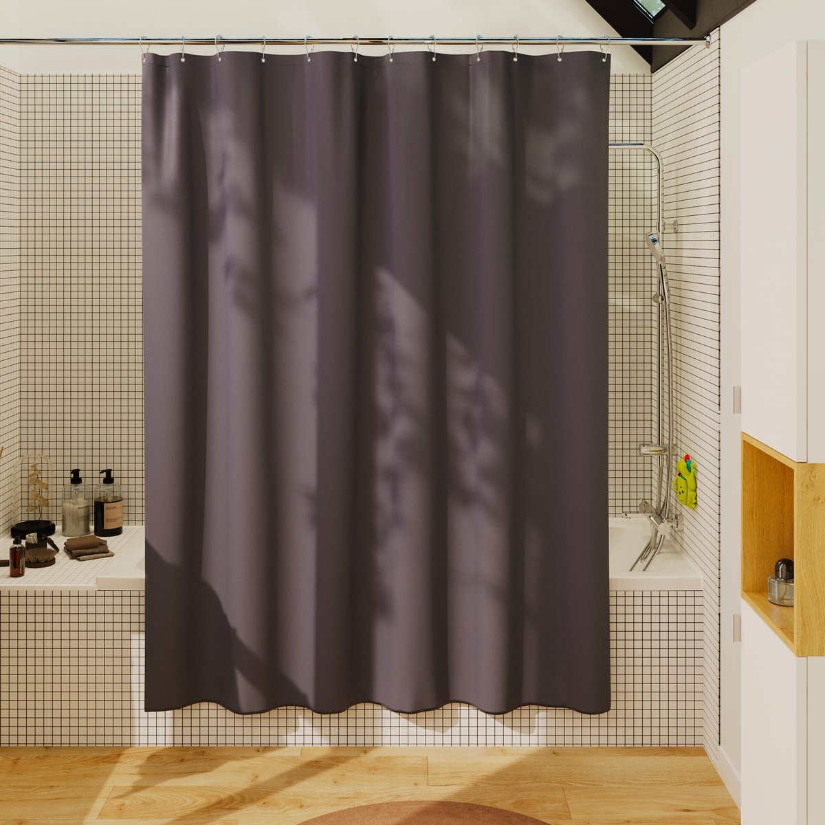 Rideau de douche, REMIX noir, SENSEA