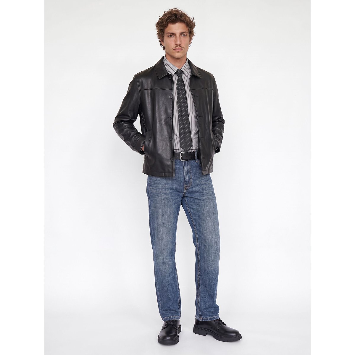 Jean À Coupe Ample bleue - blue denim 1, JACK & JONES