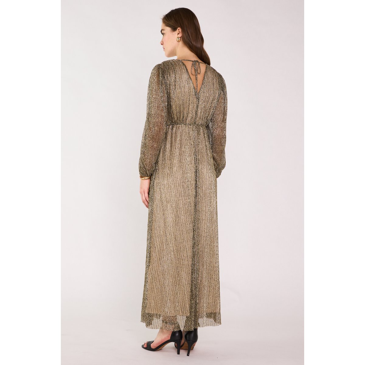 Robe longue cache cœur BRIGHT or, Maison 123