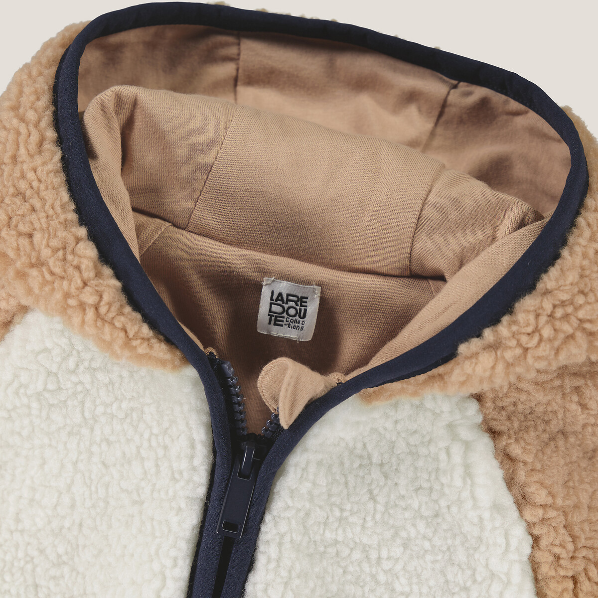 Gilet capuche en sherpa ecru, LA REDOUTE COLLECTIONS