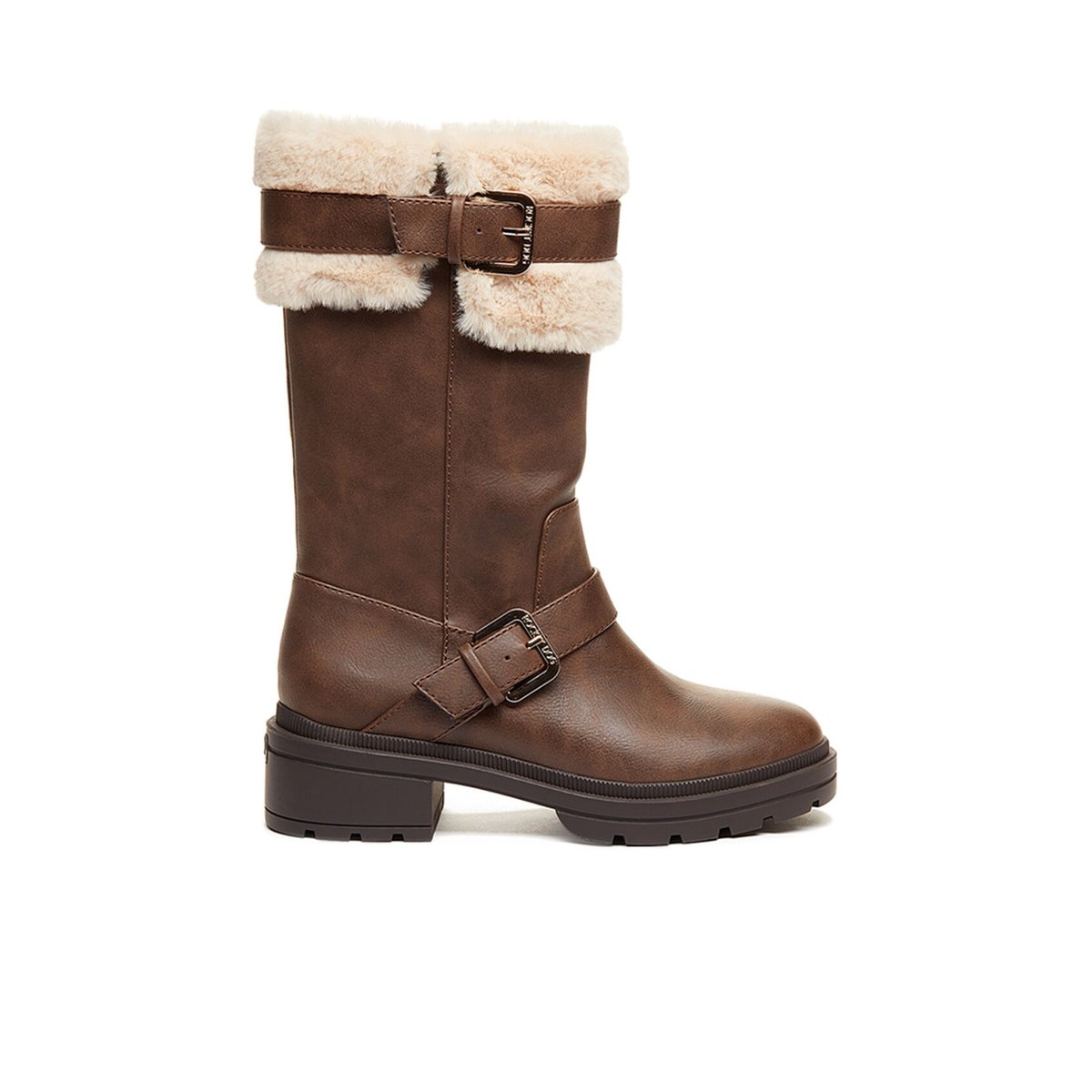 Bottes hauteur genoux à boucle et zip IGLOO marron, ROCKET DOG
