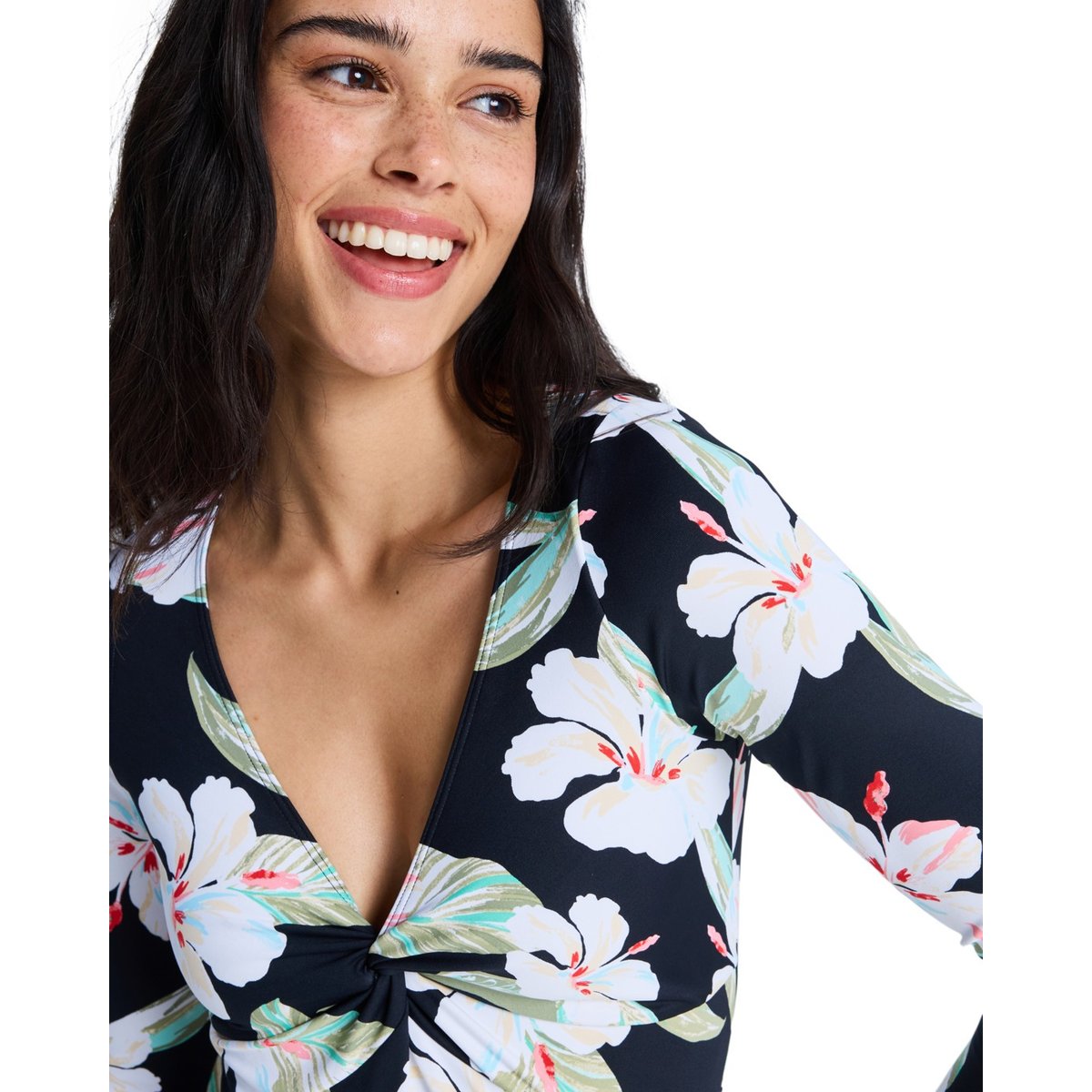 Maillot une pièce manches longues BEACH CLASSIC. noir anthracite spring charming, ROXY