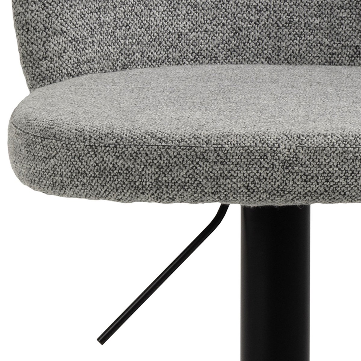 Tabouret de bar en tissu et métal H55-80cm- COLOBURA gris, DRAWER
