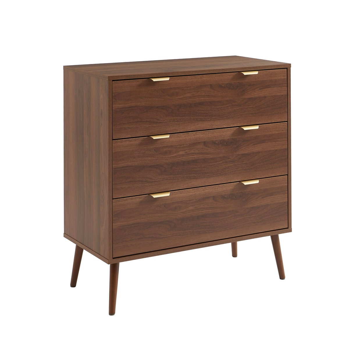 Commode 3 tiroirs JEANNE noyer, BAÏTA
