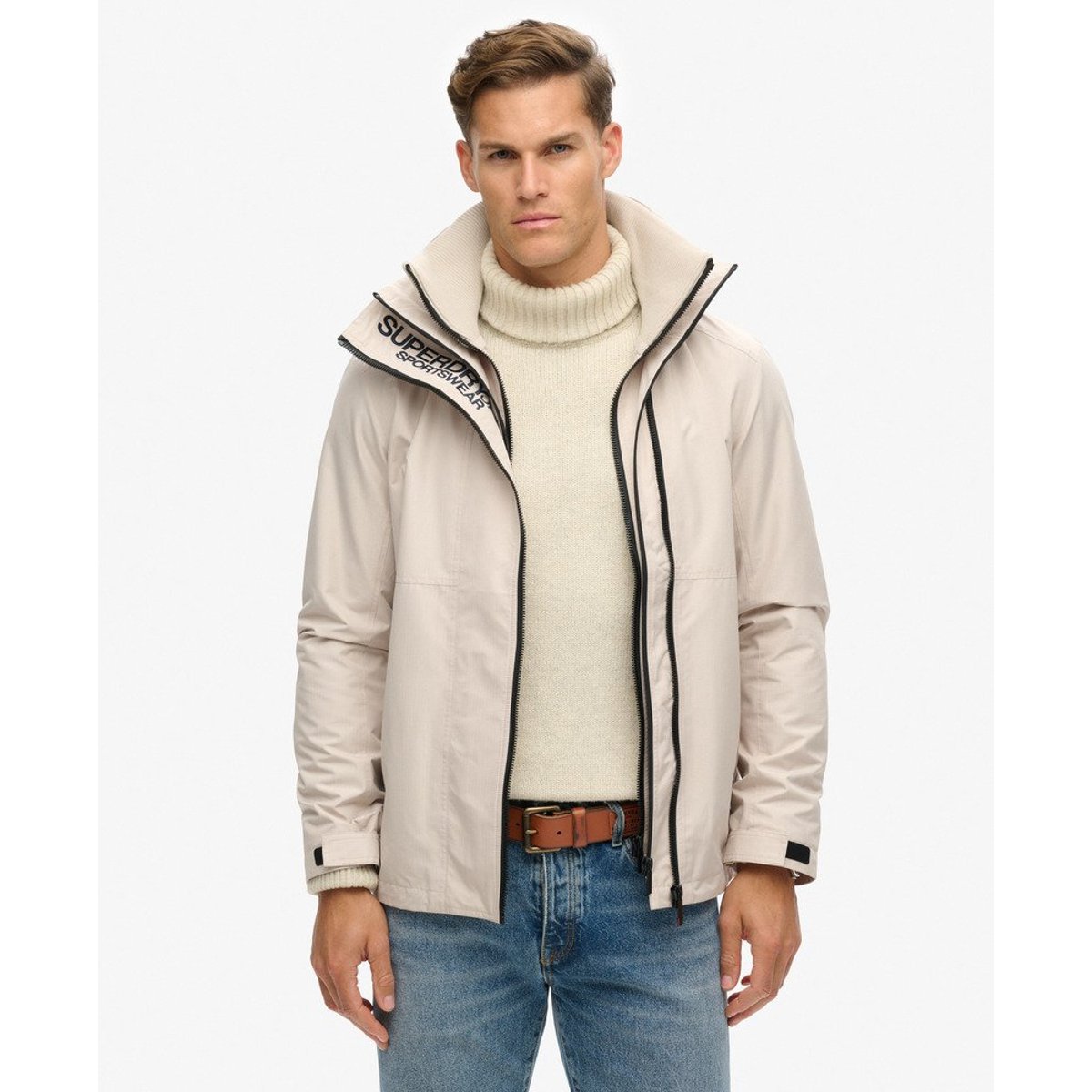 Veste à capuche Yachter SD Windbreaker gris château, SUPERDRY