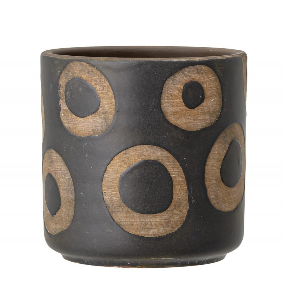 Cache-pot motif terre cuite  Avo noir, BLOOMINGVILLE