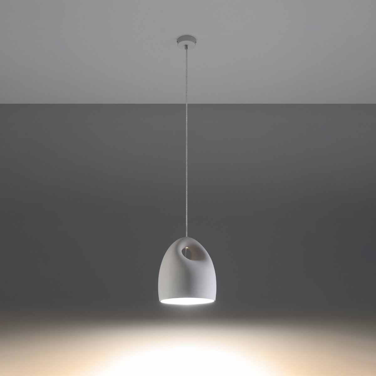Suspension Céramique Blanc E27 1 Bukano blanc, EDEN