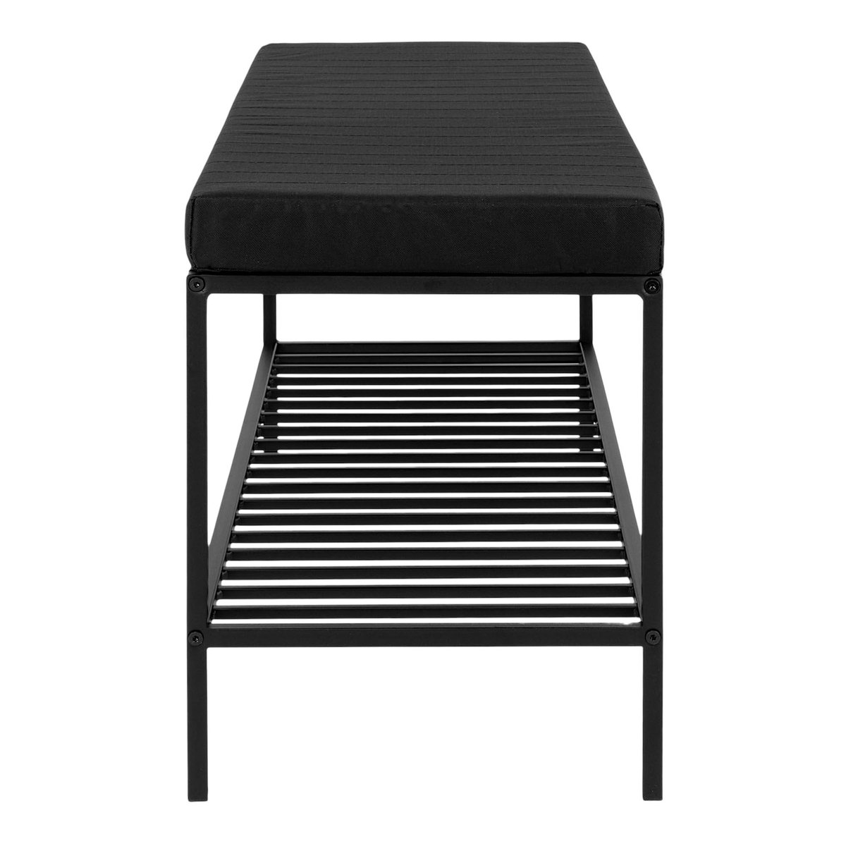 Banc d'entrée noir avec rangement chaussures VARDE noir, PIER IMPORT