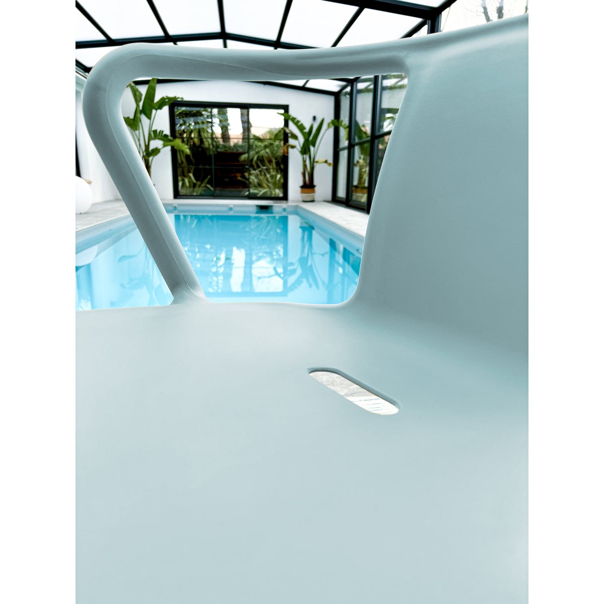 Fauteuil de jardin empilable en Polypropylène DIEGO bleu azur, CITY GARDEN