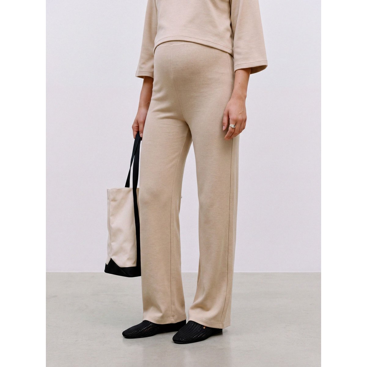 Pantalon À Jambe Large beige - island fossil, MAMA LICIOUS