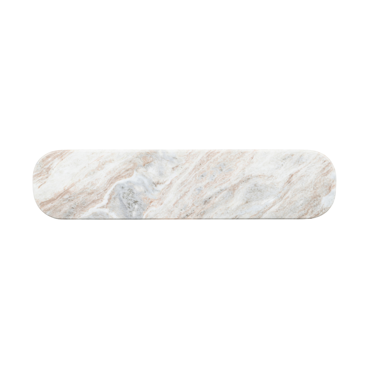 Console en bois massif et marbre BUREN bleu, SIGNATURE
