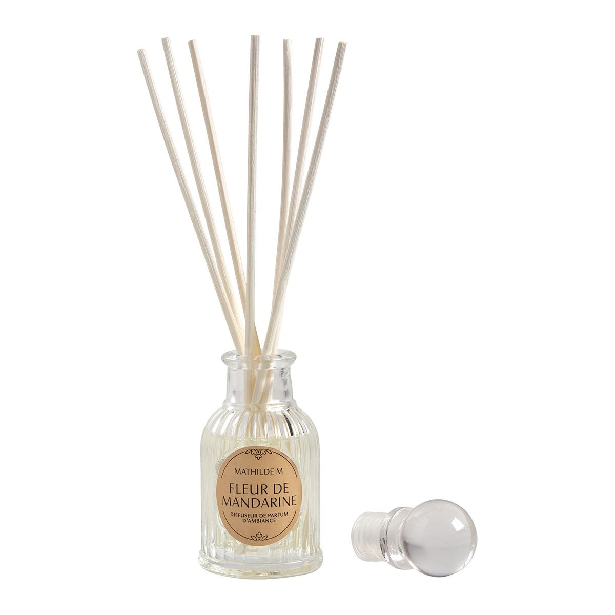 Diffuseur de parfum Fleur de Mandarine transparent, MATHILDE M