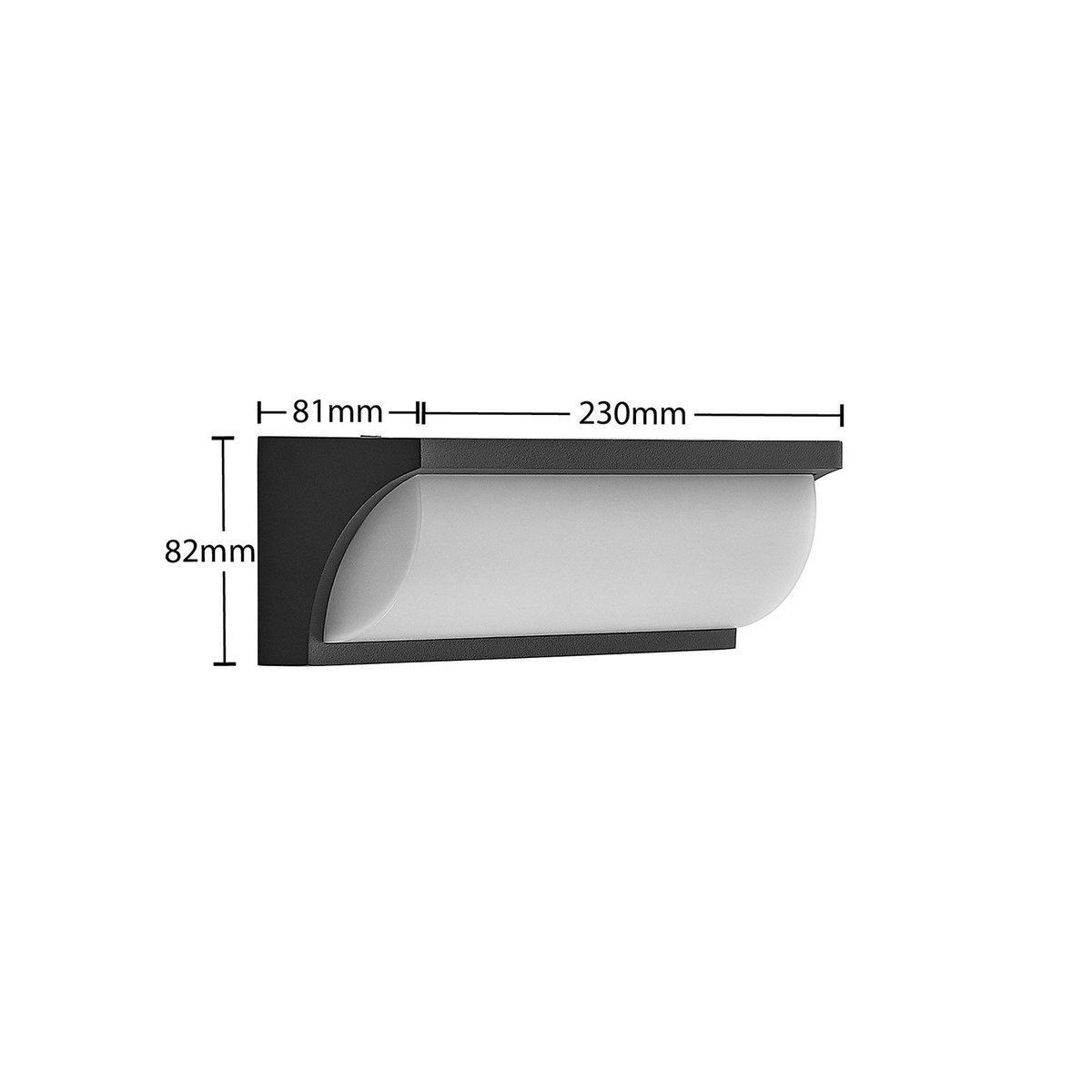 Applique extérieure en aluminium moderneLED anthracite, blanc satiné, LUCANDE