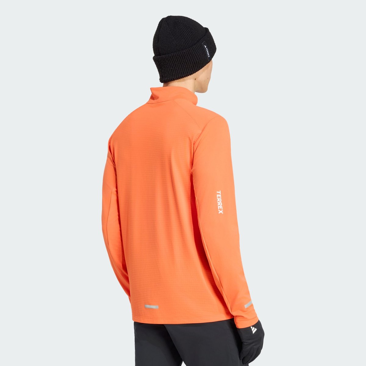 T-Shirt Manches Longues Demi-Zip Terrex Xperior semi impact orange, adidas Performance