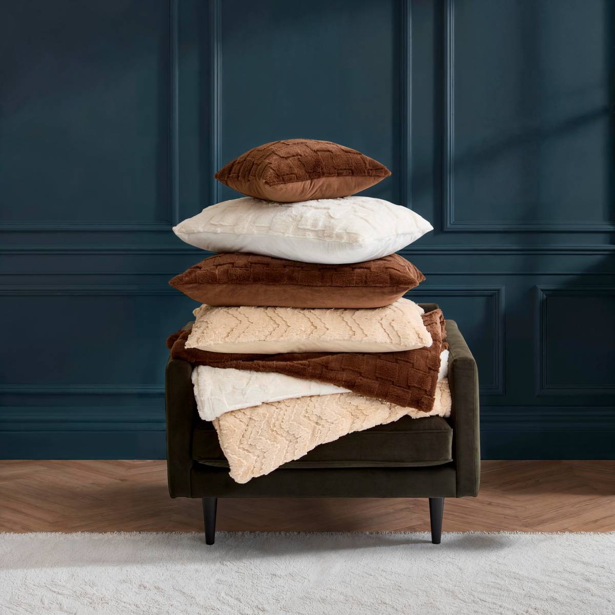 Coussin rectangulaire NALIA blanc, ATMOSPHERA