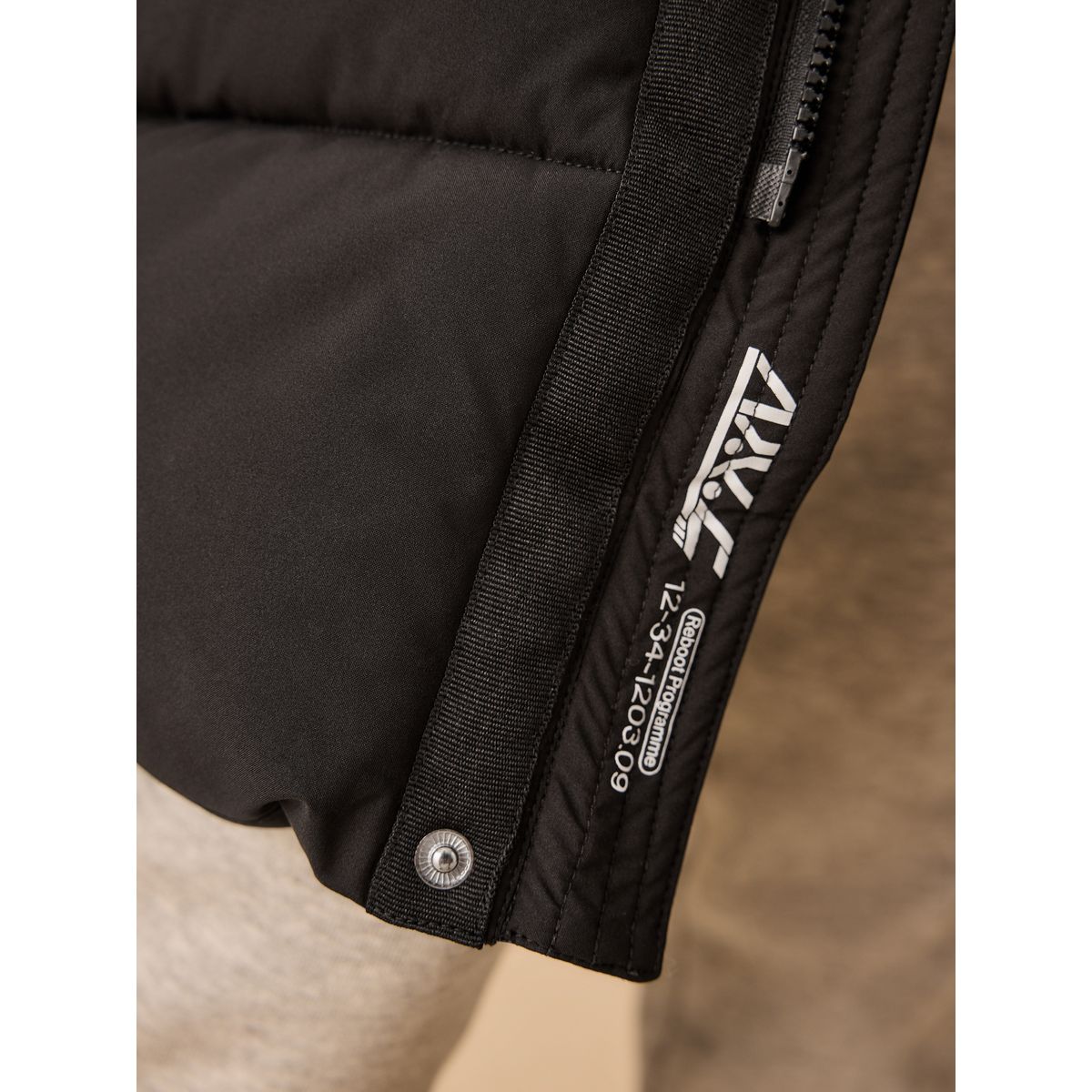 Manteau long matelassé imperméable noir, NEXT