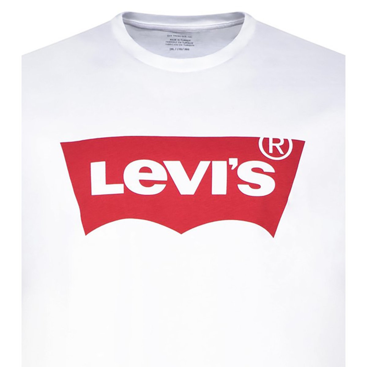 T-shirt Batwing blanc en coton uni coupe régular avec un col rond blanc, LEVI'S