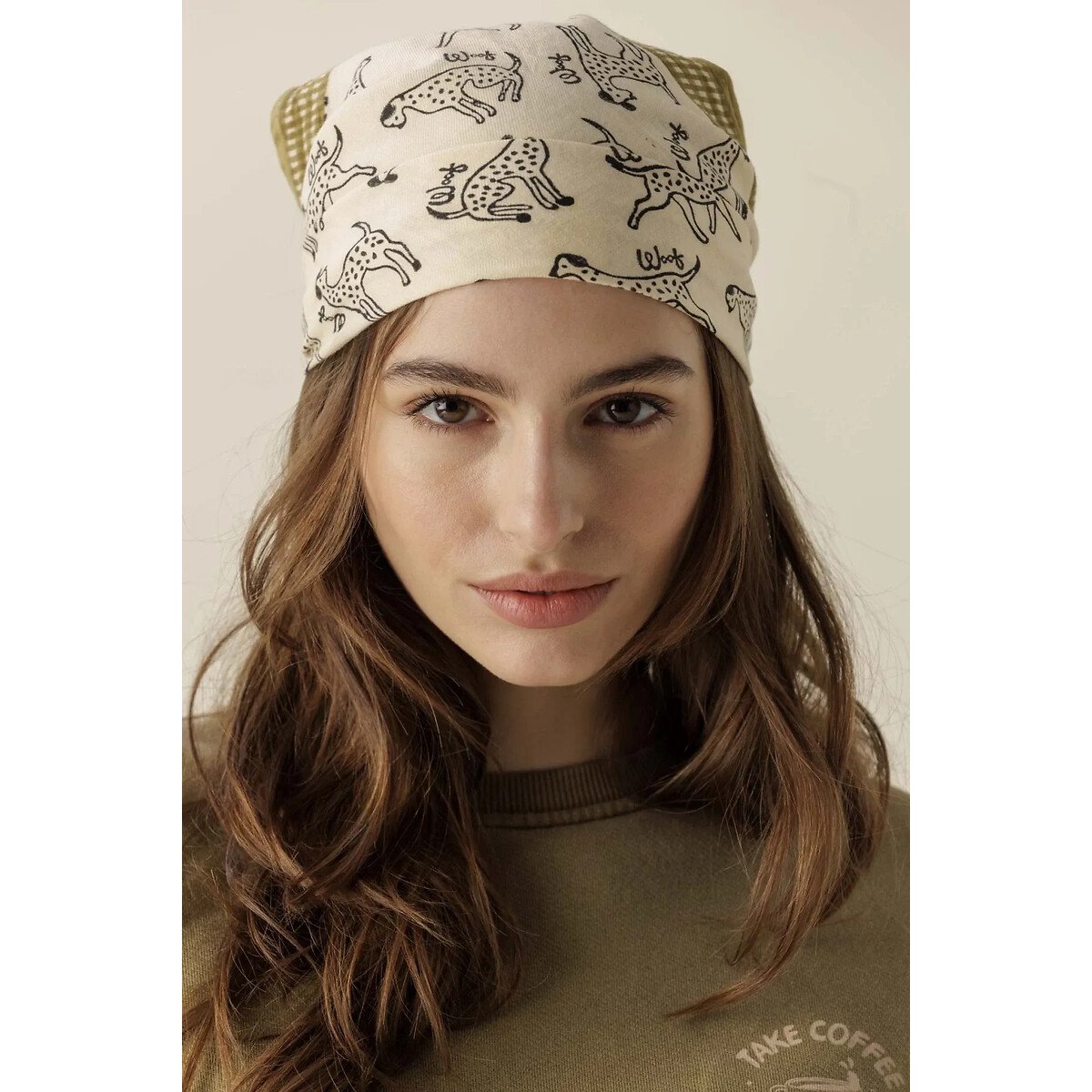 Small Foulard MANIKA PONGO beige, APACHES COLLECTIONS