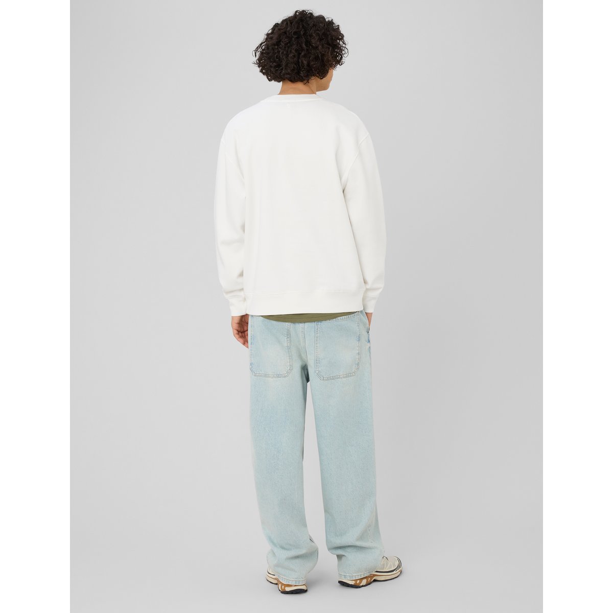 Sweat broderie poitrine blanc écru, BZB