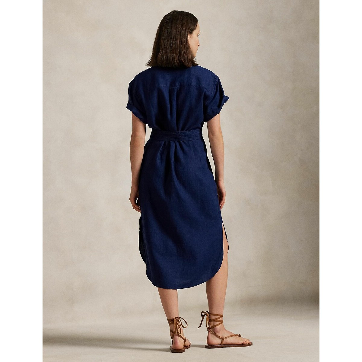 Shirt Dress with Belt, Short Sleeves navy, POLO RALPH LAUREN