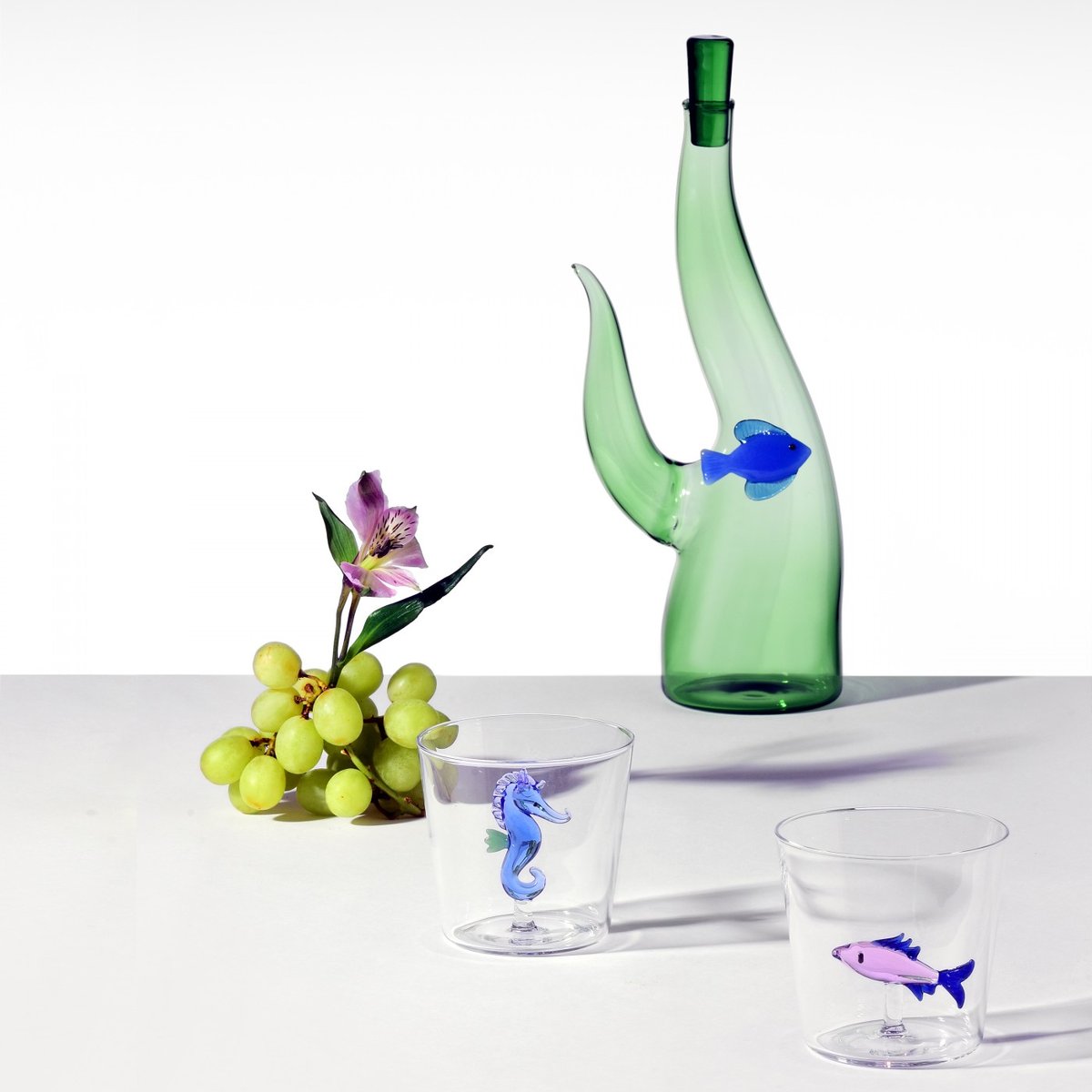 Verre Hippocampe bleu, ICHENDORF