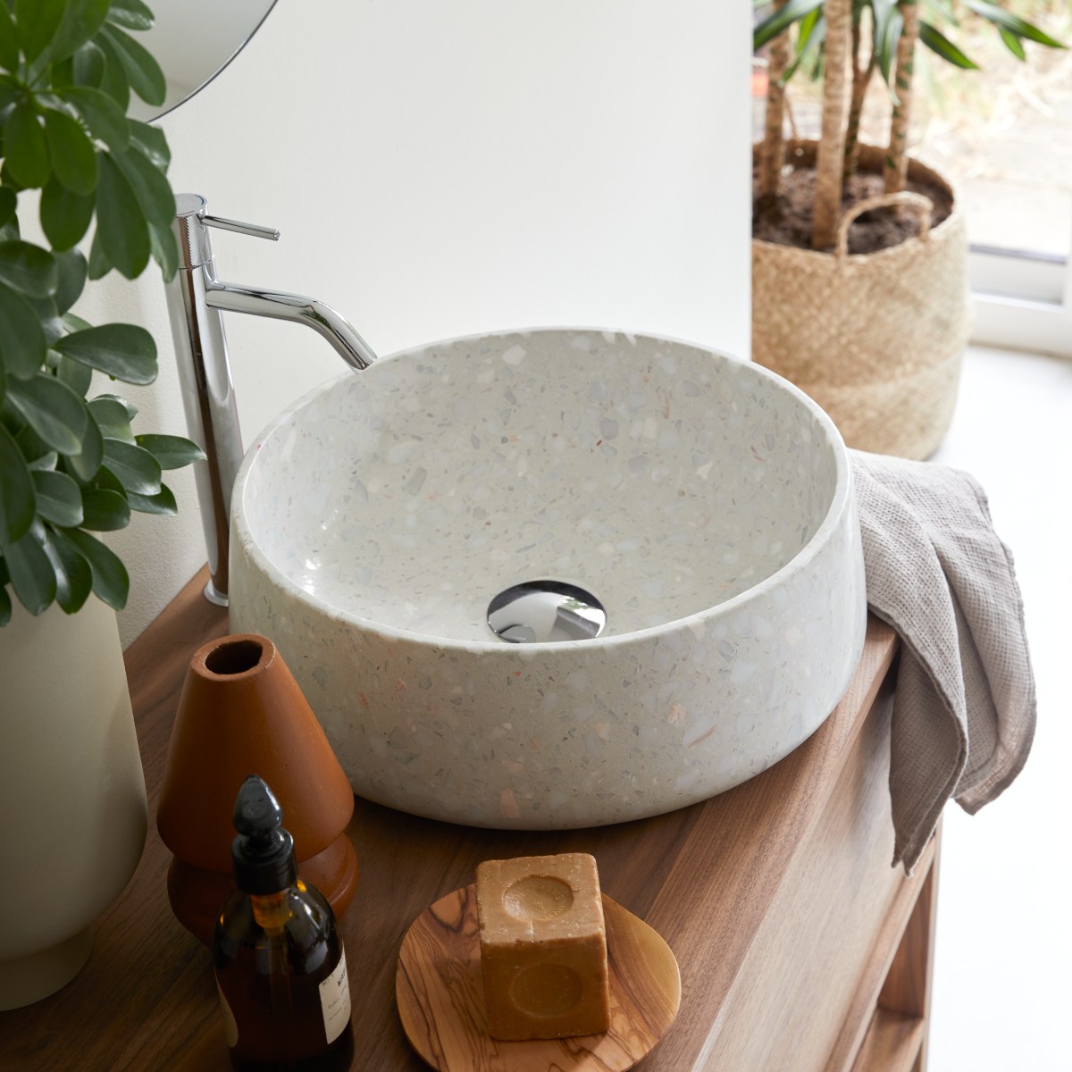 Vasque en Terrazzo premium, MILOS beige, TIKAMOON