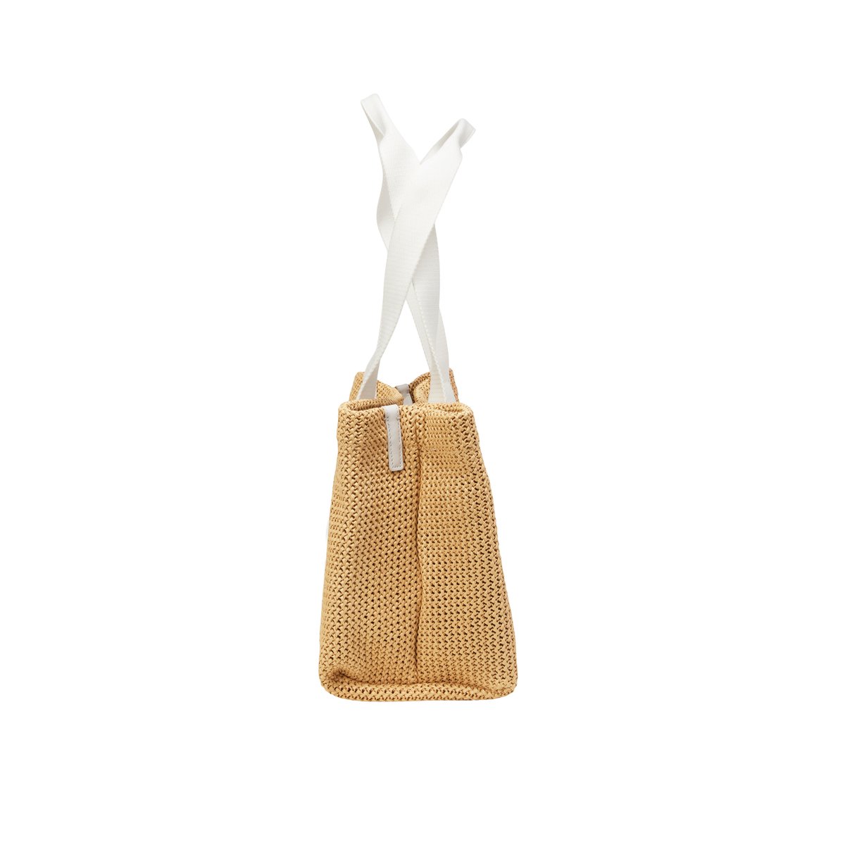 Shopper moyen en aspect crochet-rafia-bastingage beige, MARC O'POLO