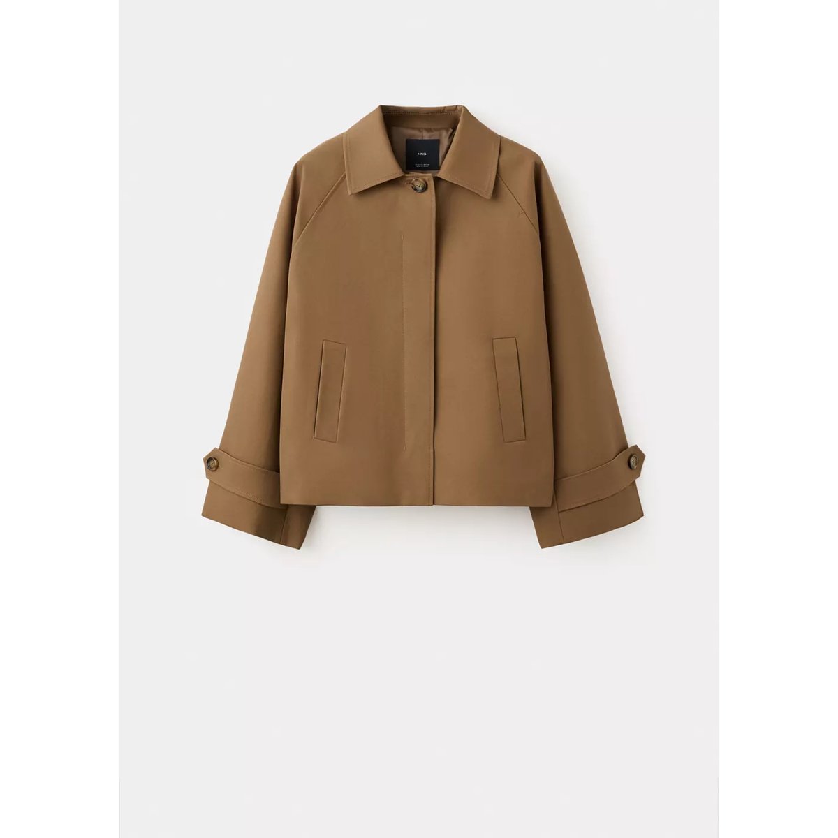 Trench court oversize marron moyen, MANGO