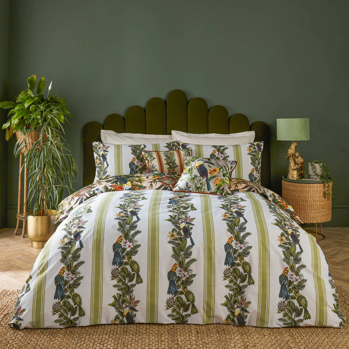 Leilani Printed Floral Duvet Cover and Pillowcase Set multi-coloured, FURN.