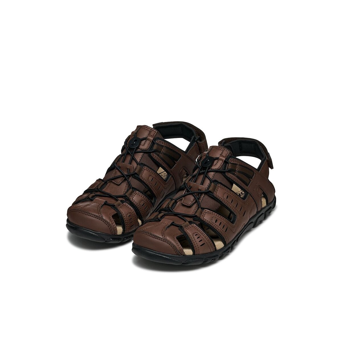 Sandales respirantes Strada marron, GEOX