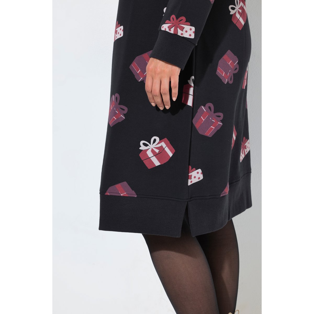 Robe de Noël en molleton noir, ULLA POPKEN