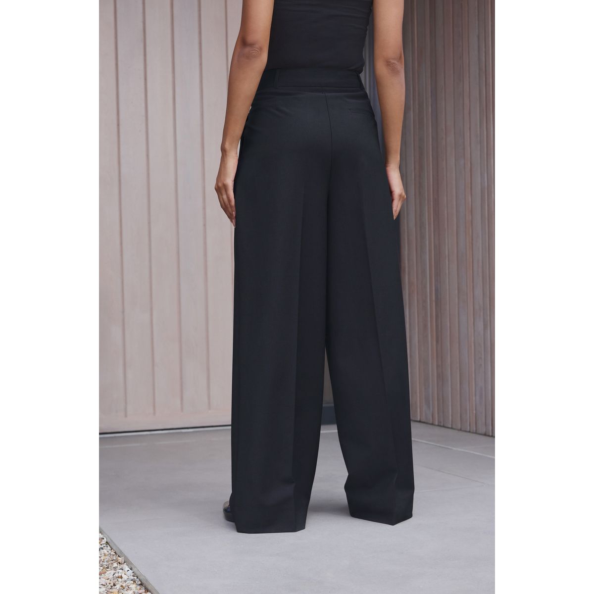 Pantalon droit haut de gamme noir, NEXT
