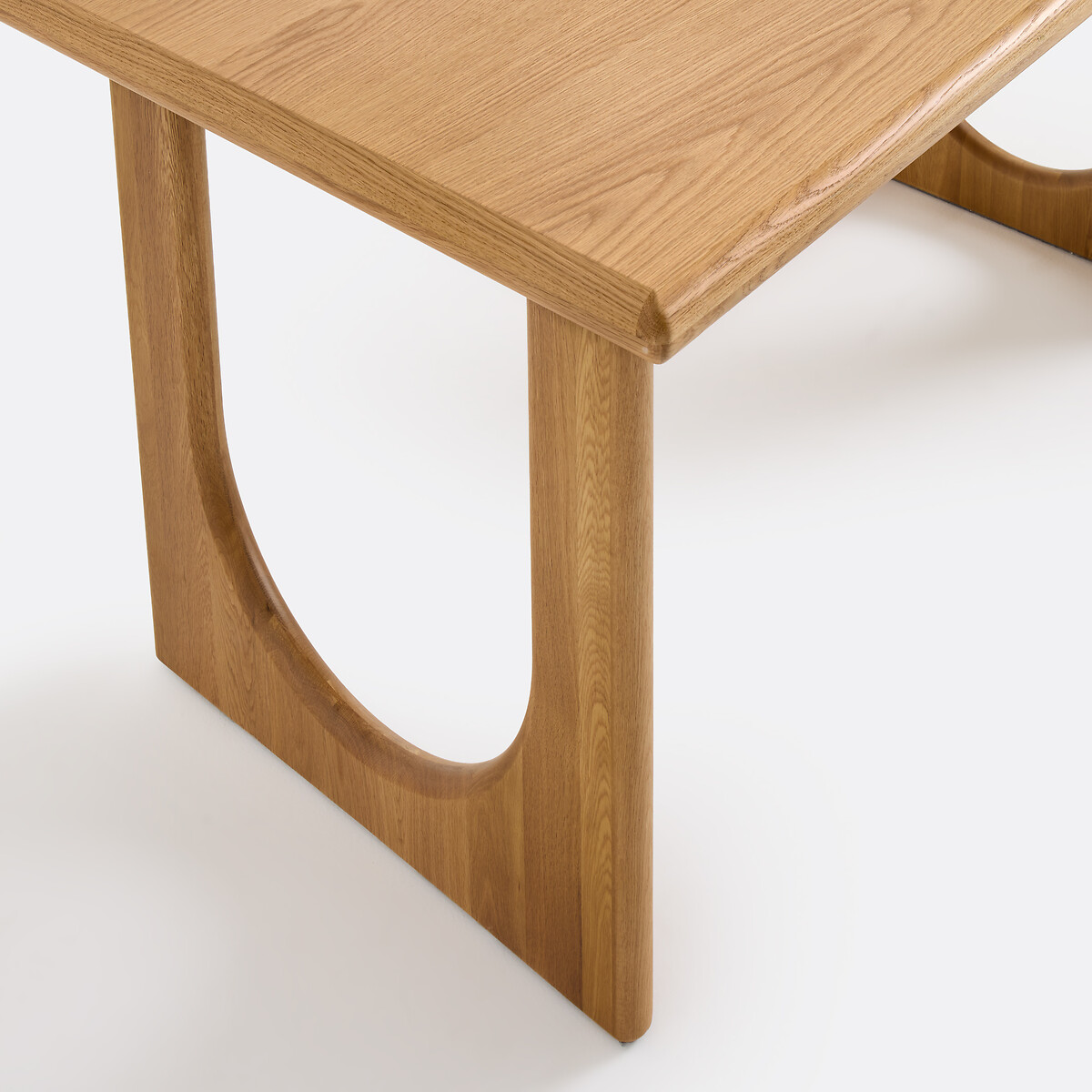 Table à manger, extensible, en chêne et plaqué, 4 à 8 couverts, DOUVE chêne, LA REDOUTE INTERIEURS