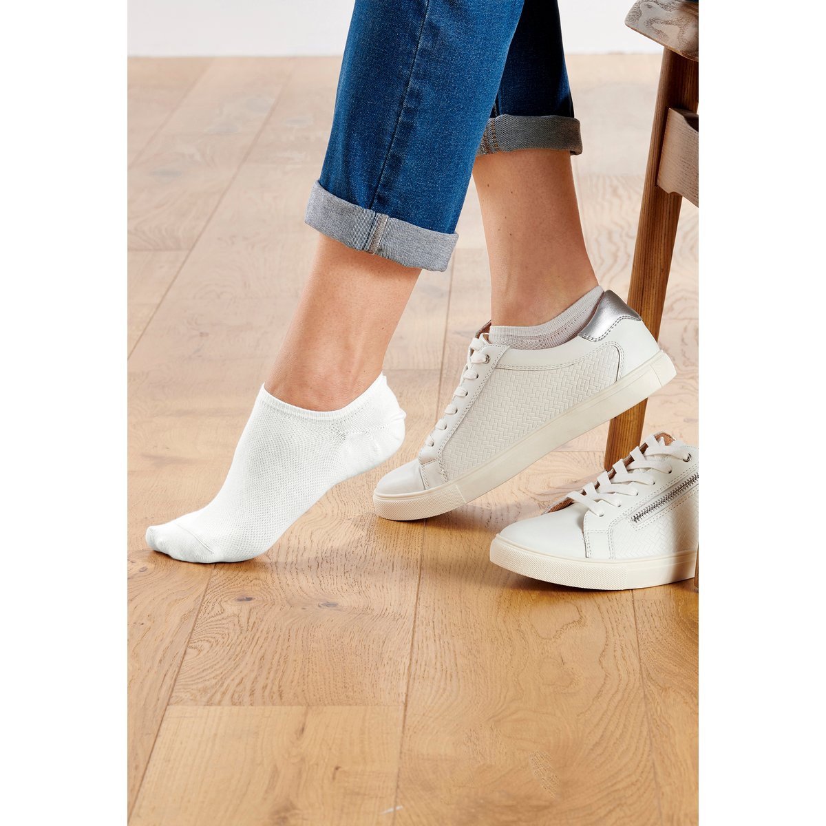 Lots de 2 socquettes invisibles Climatyl lot blanc, DAMART