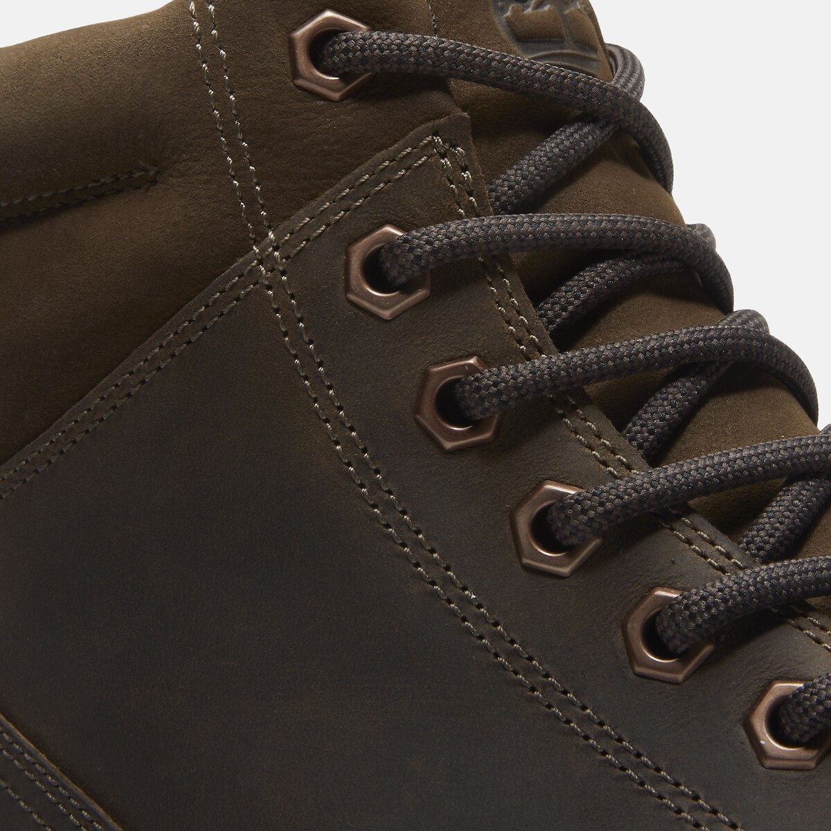 Stivaletti con lacci in pelle BRITTON ROAD MID LACE kaki scuro, TIMBERLAND