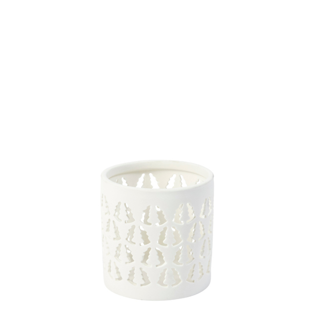 Photophore décoratif de noël en céramique H7 blanc, SIA DECO