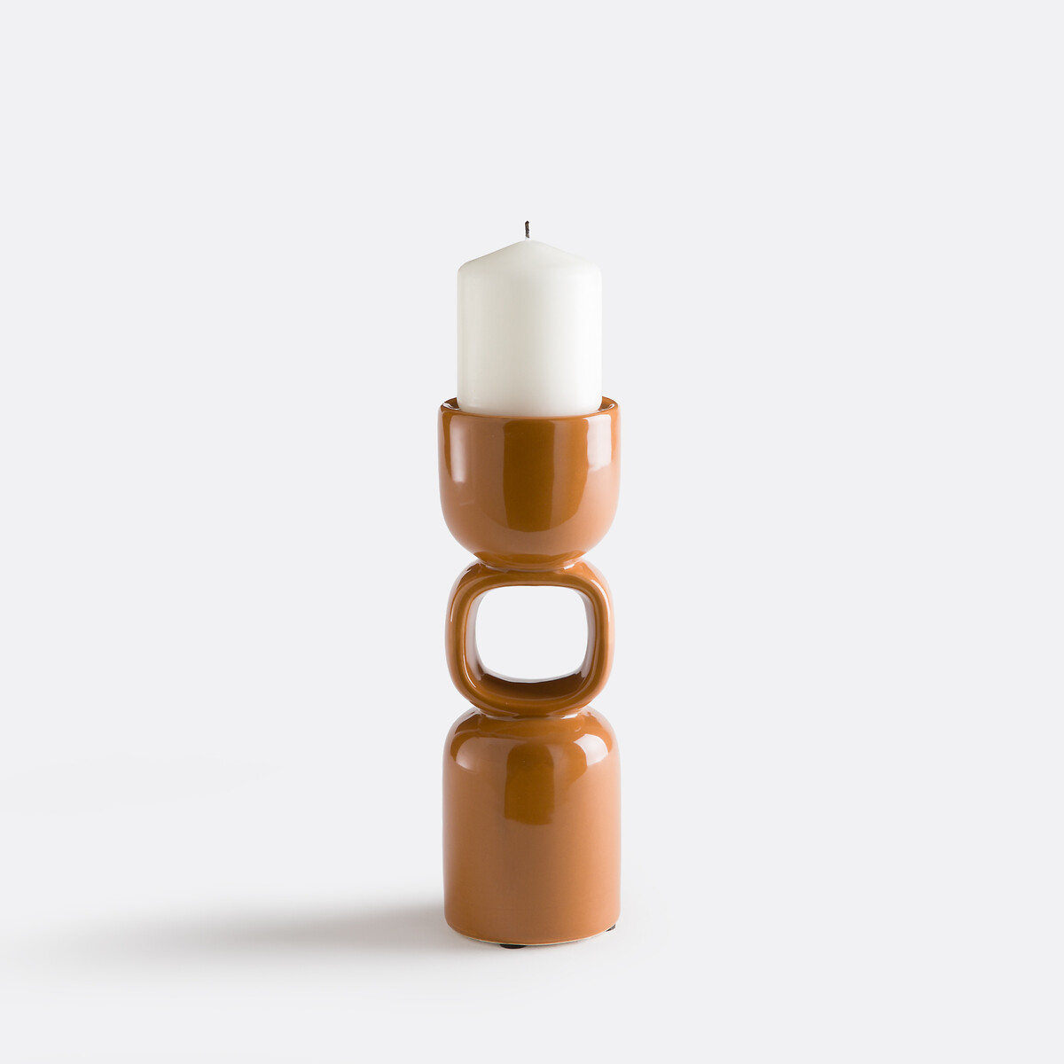 Candelabro escultórico de cerámica, altura de 25 cm, FOMEA terracota, LA REDOUTE INTERIEURS