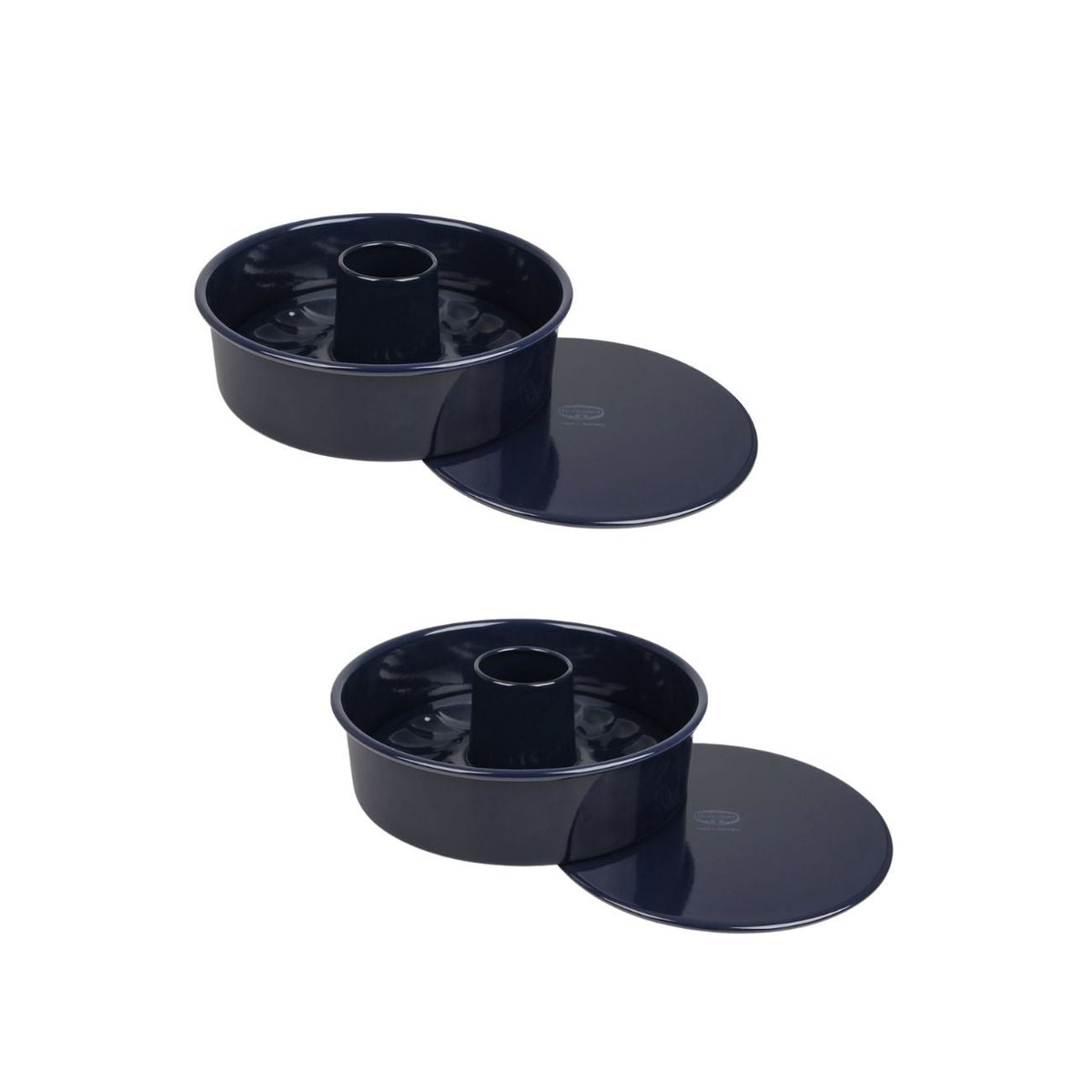 Lot de 2 moules à manqué 26/26 cm en acier BACK-LIEBE bleu, DR OETKER