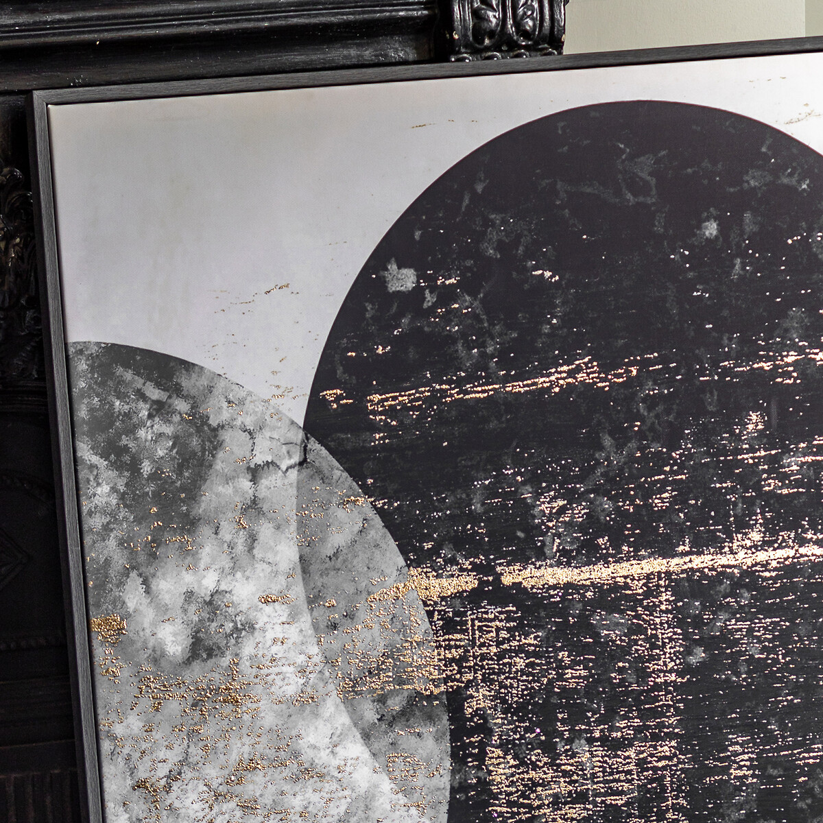 Set of 2 Orbit Framed Canvas black, ÉDITÉ